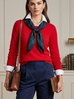 Ellen Tracy red cashmere sweater large